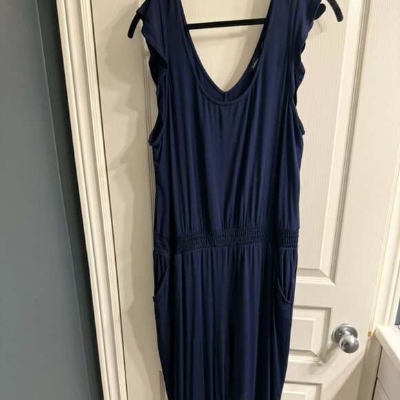 Super Cute Navy Cotton Tshirt Romper - Picture 3 of 4